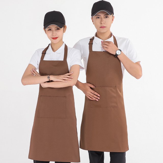 Ropa de trabajo para camareros de restaurantes de supermercado, delantal impermeable para hombres y mujeres, delantal con logotipo bordado impreso, delantal colgante para ollas calientes, delantal