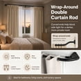 thumbnail image 2 of Abiglifty Double Curtain Rods 48-84" – Wrap Around Blackout, Extendable, Black Metal, 2 of 7