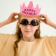 thumbnail image 4 of KAKOWELY Corona de cumpleaños con luz LED, tiara artesanal para fiesta de cumpleaños (rosa), 4 of 5