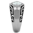 thumbnail image 4 of Anillo Color Plata Para Hombres de Acero Inoxidable de Rayo, 4 of 4