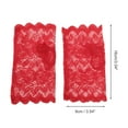 thumbnail image 3 of Unique Bargains 1 Pair Sunblock Fingerless Gloves Half Finger Thin Sun Block Driving Gloves for Women Red, 3 of 5