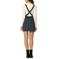 thumbnail image 3 of INSPIRE CHIC Women's Pinafore Overall Dress Checks Adjustable Strap Suspender Skirt XL Dark Blue, 3 of 6