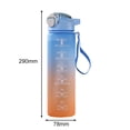 thumbnail image 2 of Botella de bebida de 1000 ml Botella de agua fría con gradiente esmerilado para exteriores (azul) Ehuebsd Para estrenar, 2 of 8