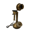 thumbnail image 5 of Vintage Antique Candlestick Rotary Dial Phone Brass Finish Table Decorative Telephone Antique Replica Telephone Home & Office Decor Antique, 5 of 9