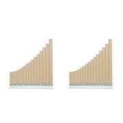 2 PCS Drum Pan Flute 16 Pipes Panpipes Student Child