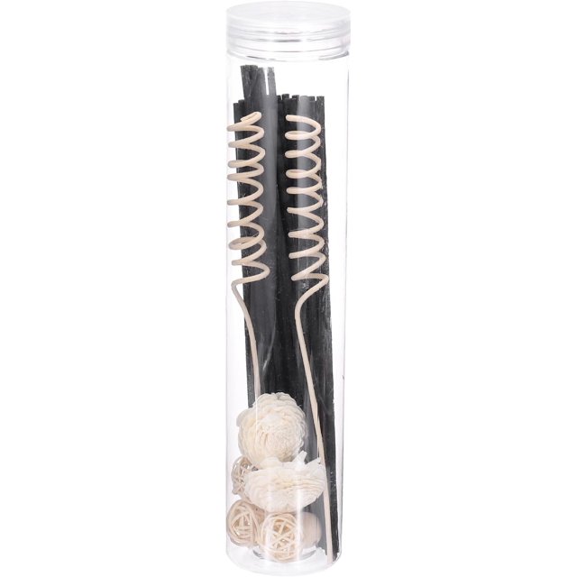 uxcell 41Pcs Reed Diffuser Sticks Set, Fiber Fragrance Flower Reed Diffuser Replacement Refill Sticks Flower Decor with Plastic Bottle for Home, Hotel, Office (Black)