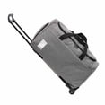 thumbnail image 2 of Bolsa de lona con ruedas, de tela Oxford, de gran capacidad, para hombres y mujeres, con de tracción, impermeable, para viajes y almacenamiento. Gris, 2 of 8