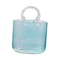 thumbnail image 4 of Jarrón de cristal moderno para flores, maceta, arreglo floral, centro de mesa, terrario azul, 4 of 9