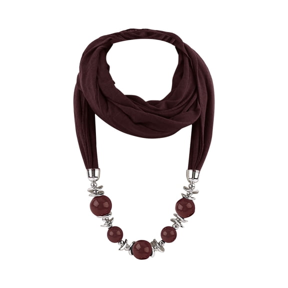 Summer Sales LSONABXA Saving $5 Purple Scarf for Women Under $10 Women Pendant Scarf with Tassel Rhinestone Jewelry Scarf Polyester Scarf
