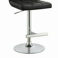 thumbnail image 3 of Black Adjustable Bar Stool Set (2) - Chrome Base, Modern Design, Black Leatherette Seat, 360° Swivel, Kitchen/Home Bar. Stylish & Comfortable., 3 of 6