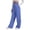 Blue, variant on Women's Solid Color Straight Leg Sweatpants, High Waisted Drawstring Lounge Pants for Women, Soft Breathable Fall Winter Casual Sweat Pants with Pockets Blue L