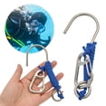 thumbnail image 5 of BLEEUS Scuba Diving Reef Hook With 120cm Spiral Coil Lanyard For Drift Diving Diving Equipment (Blue), 5 of 10
