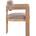 thumbnail image 3 of Pemberly Row Brown Linen Textured Fabric Dining Chair (Set of 2), 3 of 11