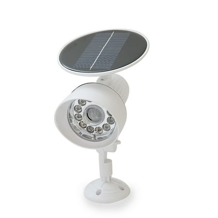 solar motion outdoor sensor powered security light garage led