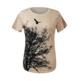 thumbnail image 4 of Blusa de verano informal de manga corta con paisaje sexy para mujer Fridja  hj169, 4 of 5