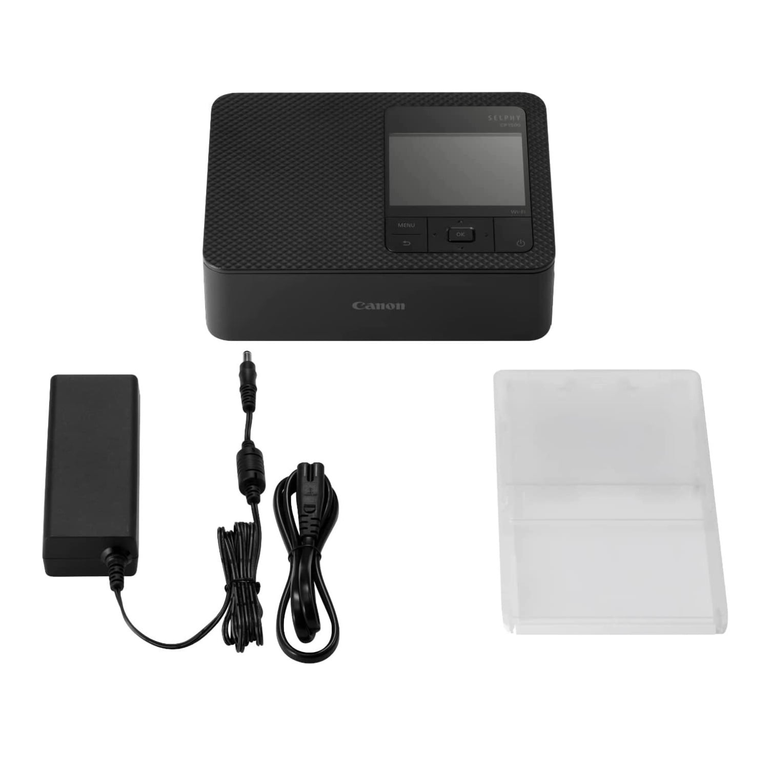 Canon Selphy CP1500 Wireless Compact WiFi AirPrint USB and Dye Sublimation Photo Printer (Black) Bundle with Accessories (12 Items)