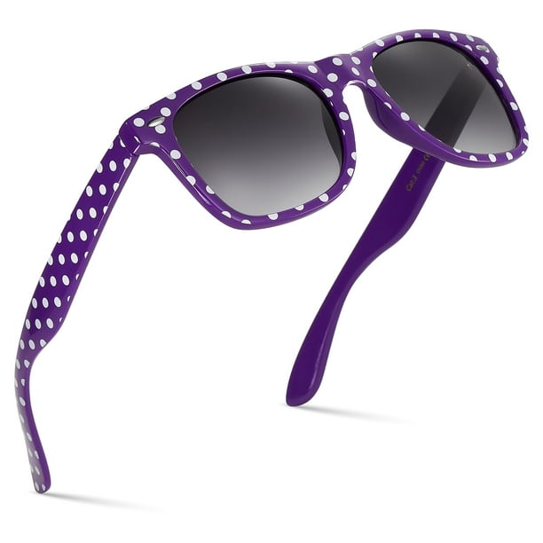 Gafas de sol Retro Rewind vintage con lunares para mujer
