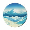 thumbnail image 1 of Landscape Mouse Pad for Computers, Snowy Mountains Steep Slopes and Forest, Round Non-Slip Thick Rubber Modern Gaming Mousepad, 8" Round, Sky Blue Pale Yellow, by Ambesonne, 1 of 2