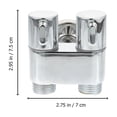 thumbnail image 2 of BRIGHTFUFU 1Pc Home Use Dual Control Water Tap Angle Valve in Silver Copper Material, 2 of 8