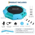 thumbnail image 4 of nflatable Water Trampoline, 10FT 15FT, Floating Water Trampoline for Adults for Lake Pool Ocean, w/ 4-Step Rope Ladder/Mooring Ropes/Infatable Nozzles/Reversible Air Pump/Anchor Bags, 4 of 7