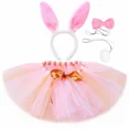 thumbnail image 3 of Falda tutú para niñas pequeñas, disfraz de conejito de Pascua, tutú para niños, disfraz de conejo de Halloween, minifaldas de tul mullidas para niñas, 3 of 5