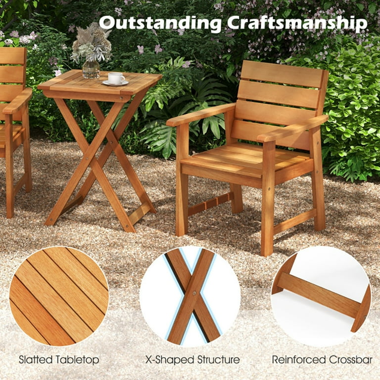 WAQ×DOORS　FOLDING WOOD TABLE YYAo Small Single Table, Waterproof Outside Table, Modern