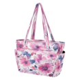 thumbnail image 2 of Tote Bag Quilted Tote Bag Women's Tote Handbags Suitable for Work, Beach, Travel and Shopping Cream Flower, 2 of 7