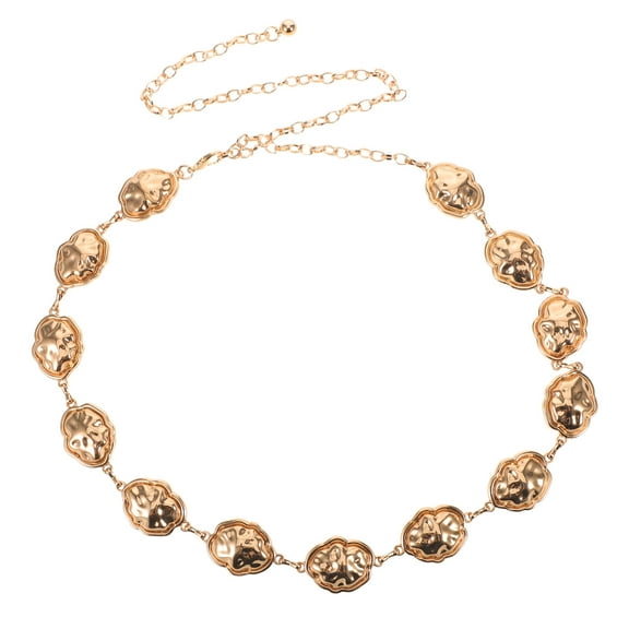 OUNONA Elegant Golden Metal Waist Chain for Women's  Adjustable Decorative Body Jewelry Belt for Dresses and Jeans