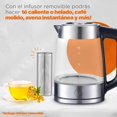 thumbnail image 2 of Hukën x Masterchef | Tetera eléctrica Fuse  | Hervidor eléctrico | Tetera de vidrio | Infusor Removible | Tetera de acero inoxidable Base Giratoria | 1.7 litros,DIGITAL, 2 of 10