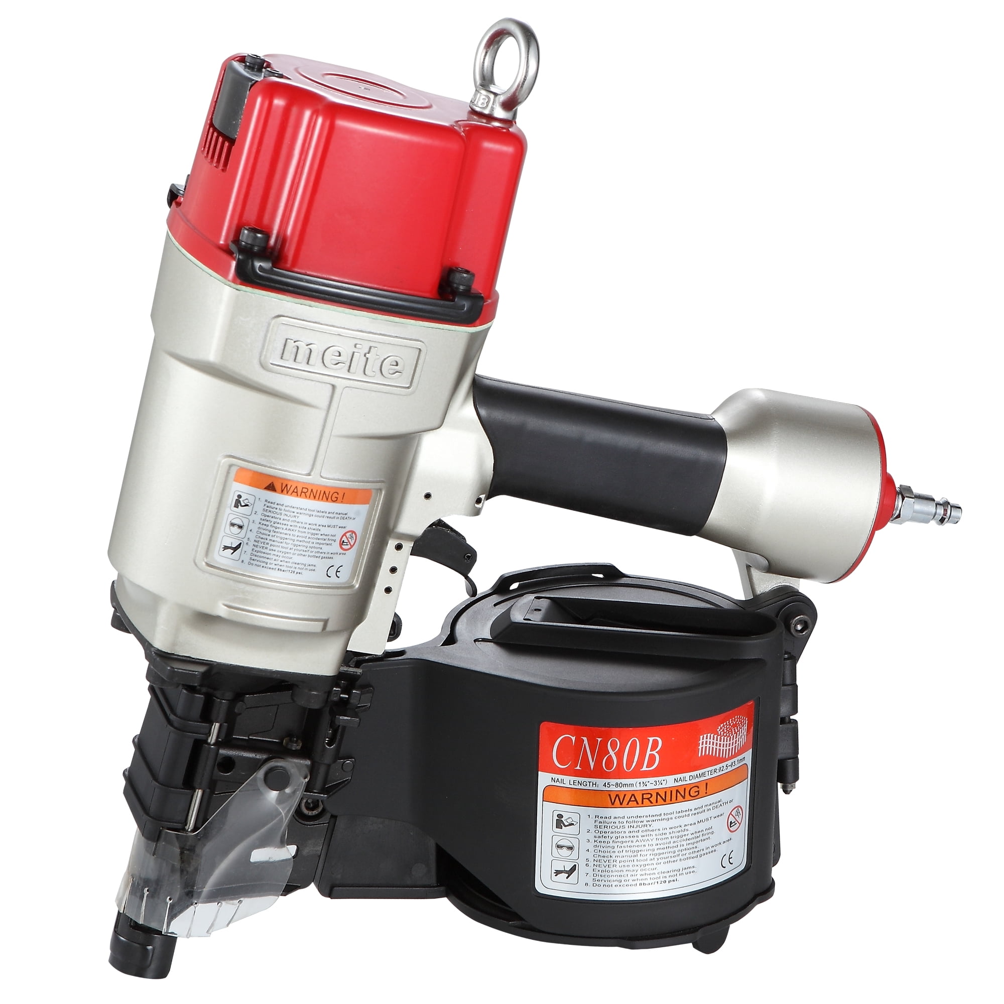 meite CN80B Pneumatic 15 Degree Coil Siding Nailer (2Inch to 31/4
