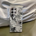 thumbnail image 4 of Funda de teléfono YOUWUMA para Samsung Galaxy S24 Ultra Black Flower, 4 of 6