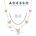 thumbnail image 5 of Adesso Milano Jewelry Sterling Silver Dainty Butterfly Necklace for Women, Rose Gold, 20", 5 of 9