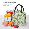 thumbnail image 5 of Honeii Lilies Flowers Print Insulated Lunch Bag Women Reusable Lunch Box with Pocket for Work Picnic Travel -One Size, 5 of 6