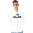 thumbnail image 5 of Joe College Student Drinking Party Zip Hoodie Sweatshirt Men Brisco Brands X, 5 of 6