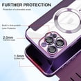 thumbnail image 2 of CASEFIV for iPhone 16 Pro Max Case,Compatible with Magsafe,Slim Fit Flip Protective PU Leather Wallet Case with RFID Blocking Card Slot Build-in Len Protector,Purple, 2 of 7
