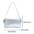 thumbnail image 2 of Bag Women Casual Avertico Pu Cuero de cuero Patrón de serpiente de serpiente plateado, 2 of 9