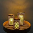 thumbnail image 2 of Nordic Iron Art, Hollow Candlestick, Three-Piece Candlestick, Handicrafts, Decoration, Life, 2 of 5