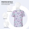 thumbnail image 4 of Balery Purple Butterfly Baseball Jersey for Men Casual Button Down Shirts Short Sleeve Active Team Sports Uniform-XX-Large, 4 of 9