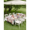 thumbnail image 4 of Outdoor Tablecloths with Umbrella Hole & Zipper, Spring Floral 60 x102 Inch Rectangle Tablecloths, Watercolor Lavender Daisy Butterflies Botanical Waterproof Table Cloth, Patio/Pool Table Covers, 4 of 8