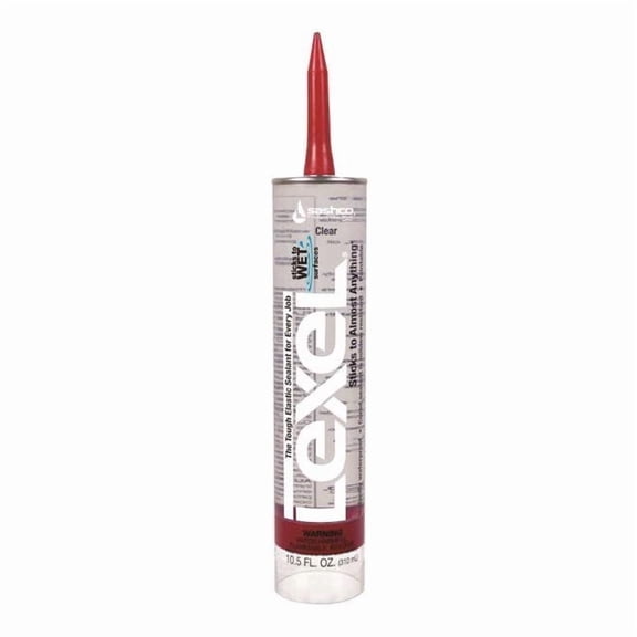 Sashco Lexel Multi-Purpose Caulk Sealant - Waterproof, Clear - 1 Tube, 10.5 Oz