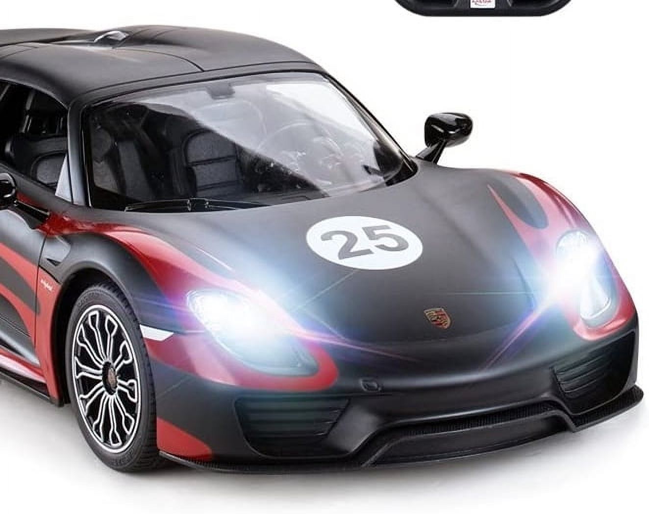 PlayWorld Porsche , 1:14 Porsche 918 Spyder | Porsche Toy Car for Kids (Black)