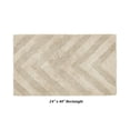 thumbnail image 2 of Better Trends 24" x 40" Bathroom Rugs 100% Cotton Soft Water Absorbent Non Slip Bath Mat Machine Washable Rug (Sand) Hugo Collection, 2 of 4