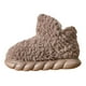 thumbnail image 3 of Zapatillas altas Zapatillas de felpa Zapatos de suela gruesa Botas para el hogar Zapatillas de piso Dormitorio de invierno Zapatillas de , 36 a 37 Marrón Salvador Pantuflas de felpa, 3 of 10
