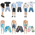 thumbnail image 4 of E-TING 6-Item Fantastic Pack = 3 Sets Casual Wear Clothes + 3 Pairs Shoes for 12-inches Boy Doll Clothes Random Style, 4 of 5