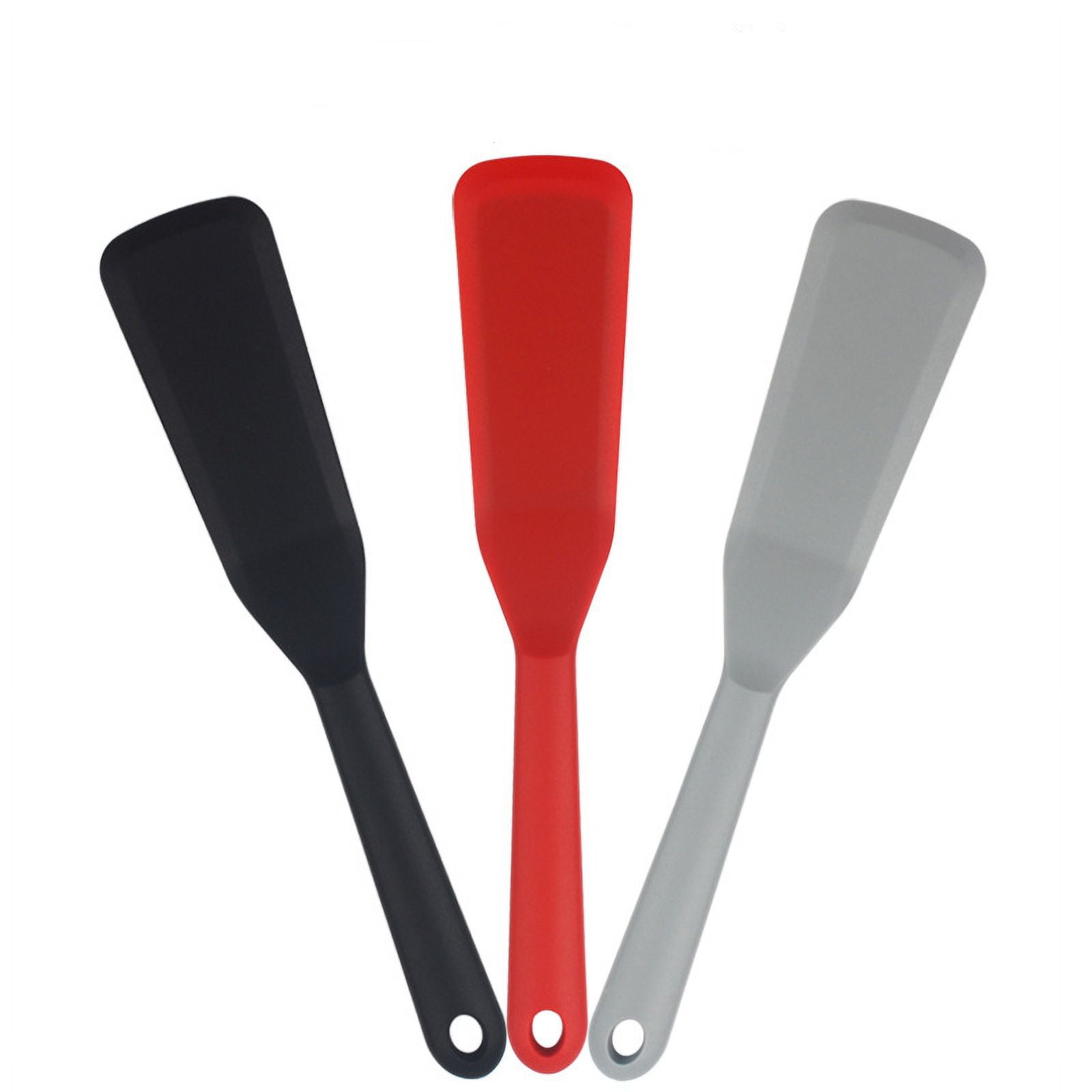 2 Spatole in Silicone Spatola per Frittata Spatola per Pancake Resistente  al Calore Turner Spatola da Cucina Antiaderente per Uovo Hamburger Pizza  Bistecca, Rosso, Nero, 2 x 10 Pollici : : Casa e cucina