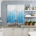 thumbnail image 4 of Geometric Mosaic Triangle Blue Curtain Home Decoration Living Room Short Curtains Window Treatments For Kitchen Bedroom, 4 of 6