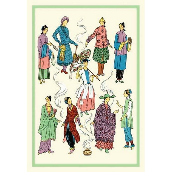 Feminine Chinese Fashions-Fine Art Canvas Print (20" x 30")