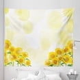 thumbnail image 1 of Flower Landscapes Tapestry, Flourishing Sunflowers Design with Round Blots, Fabric Wall Hanging Decor for Bedroom Living Room Dorm, 5 Sizes, Pale Yellow Yellow, by Ambesonne, 1 of 1