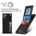 thumbnail image 3 of Dteck Flip Leather Wallet Case for Samsung Galaxy Note20,Crossbody Wallet Case with Credit Card Holder Zipper Pocket Lanyard Shoulder Strap,for Women Men Kickstand Phone Cover for Samsung Note20,Black, 3 of 9