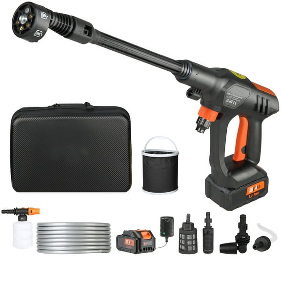 BENTISM 900 PSI Cordless Pressure Washer, 1.5 GPM Portable Power Washer with 6-in-1 Adjustable Nozzle 21 V 4.0 Ah Battery Handheld Pressure Washer with 9.84ft Hose for Cars/Patios